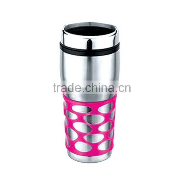 Travel Mugs in 16oz With Silicone Wrap