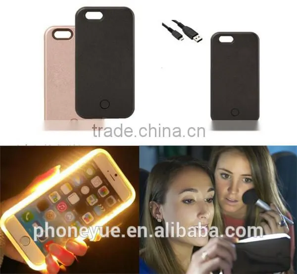 Latest Design Charging Led Light up Phone Case for Samsung s5 With Selfie photo-2