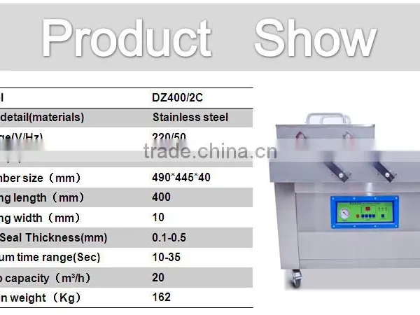 Food Vacuum Sealer Machine DZ400/2C Double Vacuum Chamber photo-2
