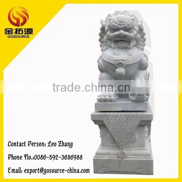 White Marble Lion Sculpture