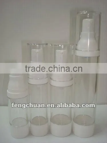 PETG Transparent Airless Cream Pump Bottle 15ml 20ml 30ml 50ml