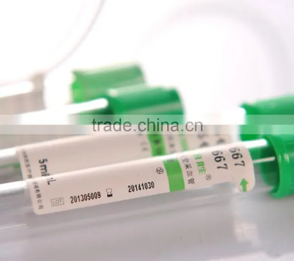 Medical Sterile Vacuum Blood Collection Tube/Heparin Tube
