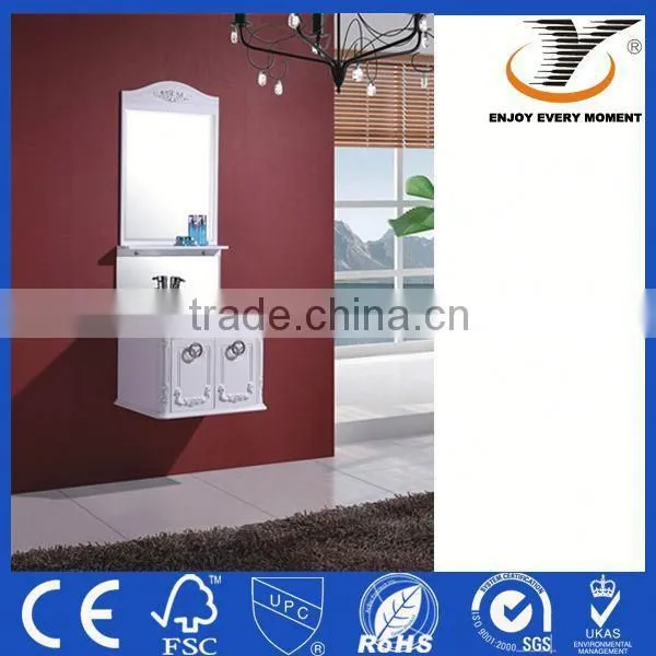 High Gloss White Vintage Bathroom Cabinet