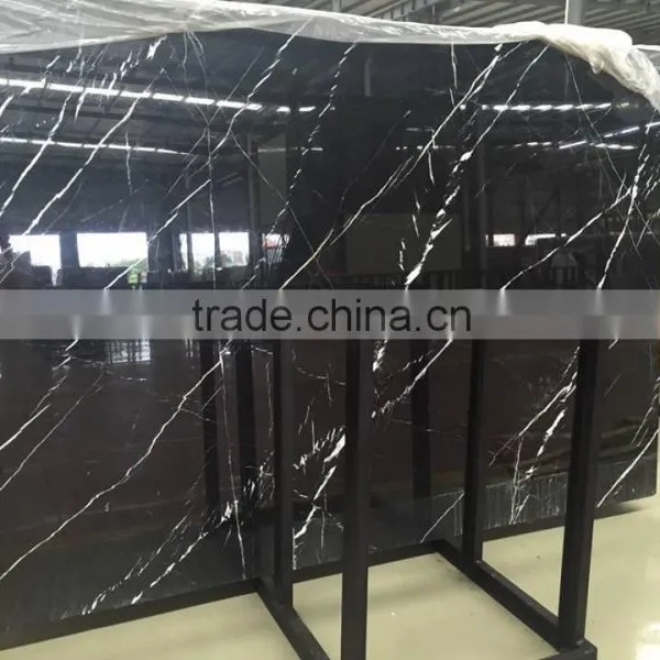 Chinese Black Marquina Marble Slab photo-6