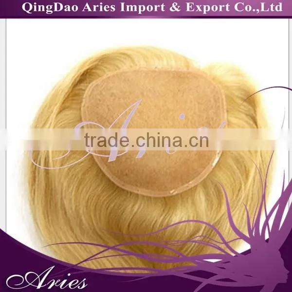 Low Price100% Human Hair Man's Toupee Hairpiece Wig Blonde,straight Hair 8x10