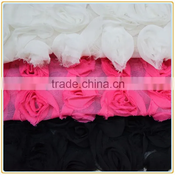2015 Latest Guipure Mesh Fabric Rose Flower Designs