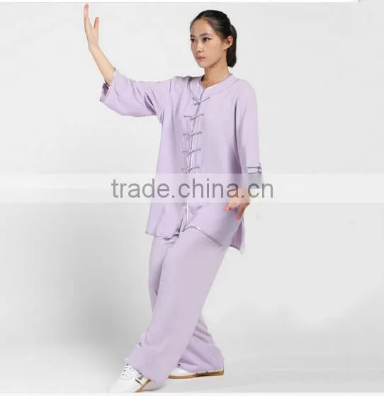 2016 Latest Cotton & Silk Tai Chi Uniforms Womens Girls Wushu Suit Daily Exercise Clothes photo-4