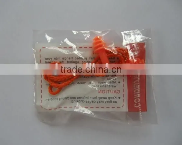 2016 Orange TPR 4-layer TPR Ear Plugs CE Approved Safety Silicone/TPR Ear Plugs With String for Sale photo-3