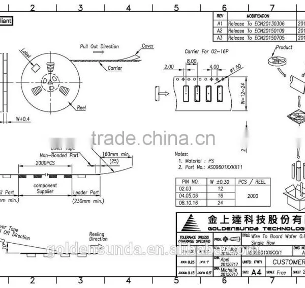 Taiwan 0.8mm Pitch SMT Electronic Wire to Board IDC Connector photo-4