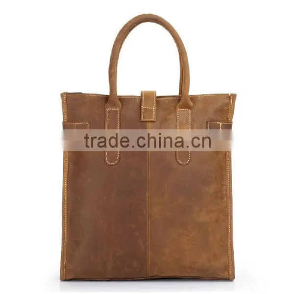 Retro Design Beautifully Packaged Quality Leather Soft and Delicate Retro Man Bag Handmade Leather Bag photo-3