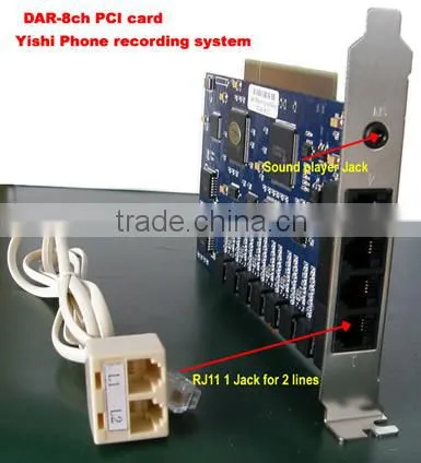 Telephone Call Recording Device/ PCI Call Recorder DAR-8CH