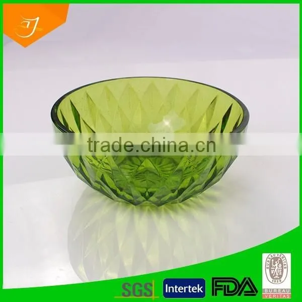Custom Logo Promotional Giveaway Present Glassware Bowl,Diamond Transparent Round Salad Bowl photo-2