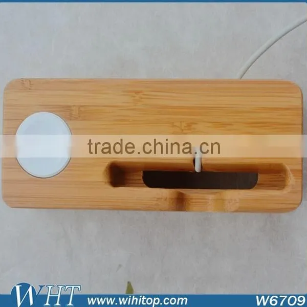 2015 New Arrival Wood Display Stand for IPhone 6, Wood Charger Stand for Apple Watch Mobile Accessories photo-5