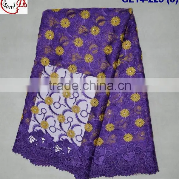 CL14-225 2016 Latest Fashion Lace Design French Lace Fabric, African Net Tulle Lace Fabric Wholesale photo-6