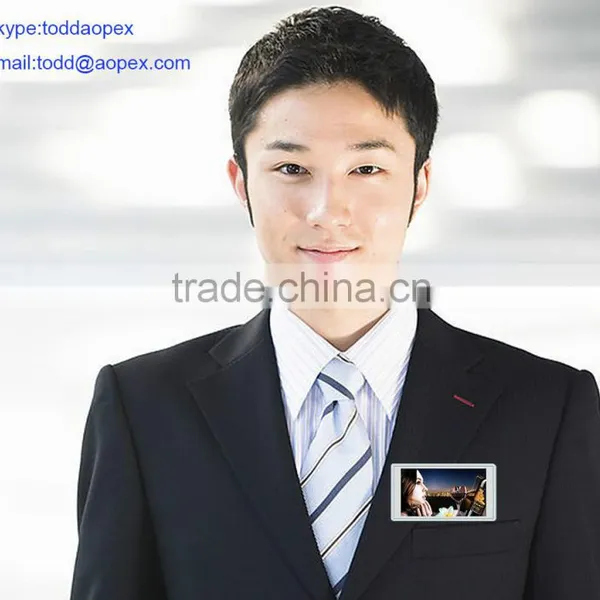 OLED Electronic Name Badges,magnetic Name Badge ,flashing Name Badge, 3" 480X272pixel, 11hrs Playing,4GB and AMOLED Screen photo-2