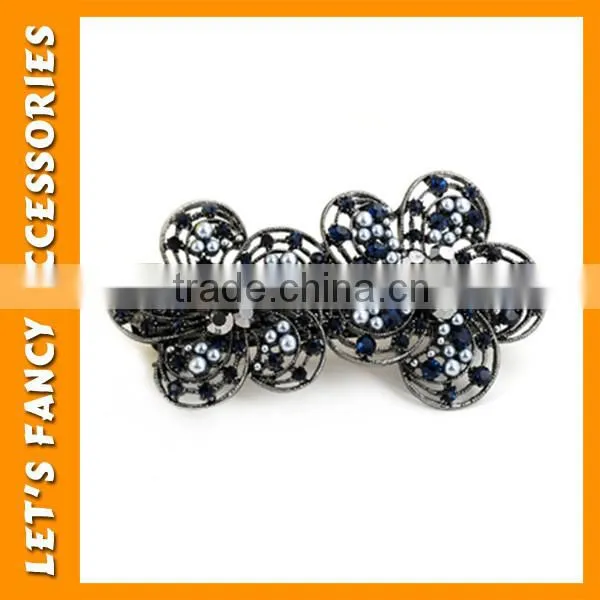 PGHD0333 High Quality Elegant Vintage Style Metal Hair Jewelry Ornaments Accessory Colorful Flower Hair Clips