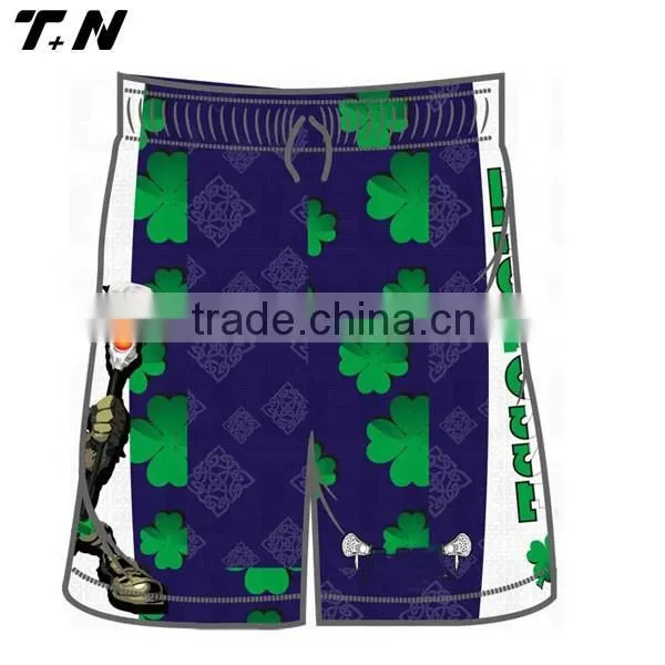 High Quality 100% Polyester Sublimation Lacrosse Shorts photo-3