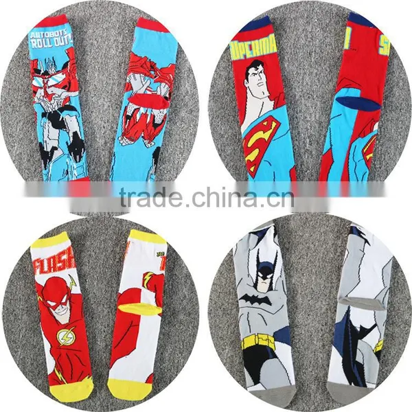 Super Hero Wholesale Custom Socks Men Women Cartoon Socks