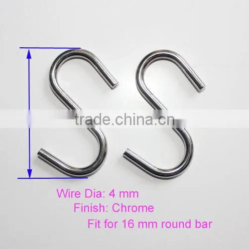 Wholesale Bulk Metal Small S Shape Curtain Hooks for Hanging photo-2