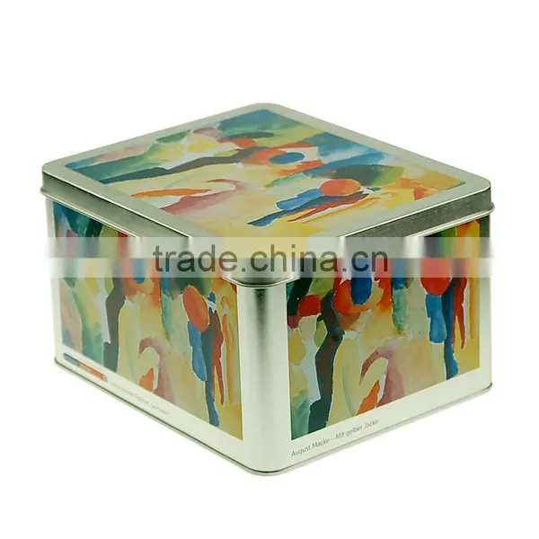 Rectangular and Paint Impression PatternTin Box& Tin Can& Tin Packaging Box photo-2