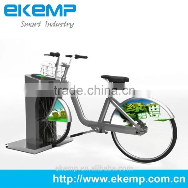 Bicycle Rental Scheme With Bikes and Bike Kiosk photo-3