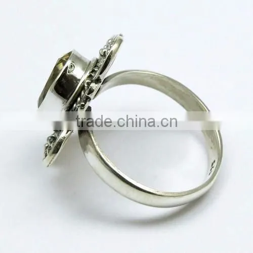 Excellent !! Citrine 925 Sterling Silver Ring, Online Silver Jewelry, Indian Gemstone Silver Jewelry photo-4