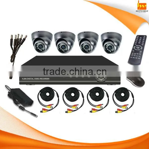h.264 standalone network dvr with 4ch CCTV camera kit h.264 network dvr