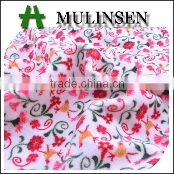 Shaoxing Mulinsen Polyester Petunia Printing Fabric Korean Velvet