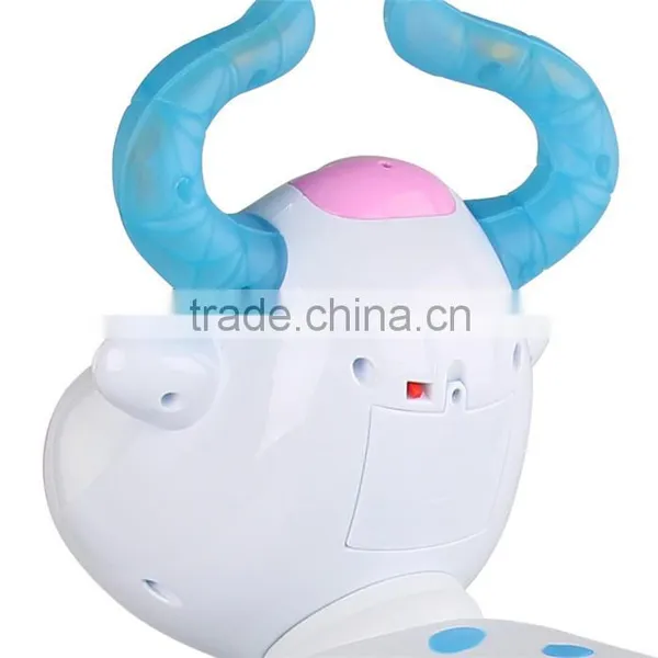Updated Version Blue & Pink Lovely Cow Baby Walking Car With Wheels Electric Kids Ride on Car Animals Quality Choice photo-6