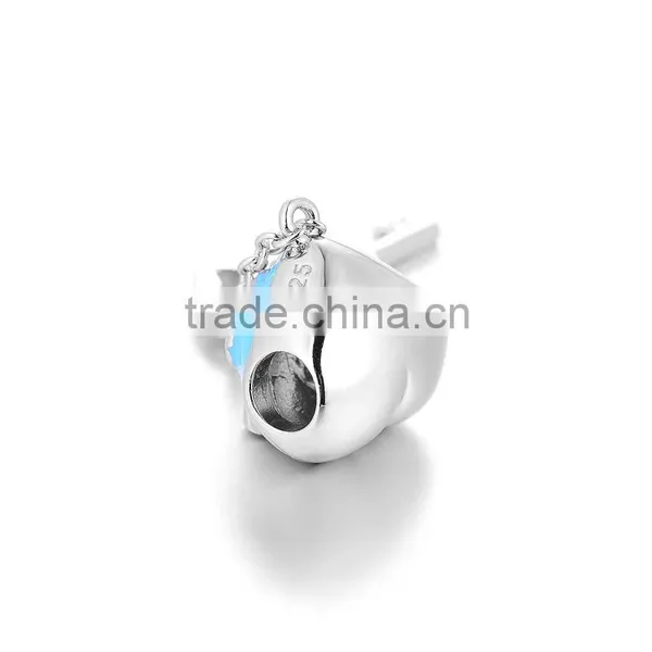 Heart Charms Promotion Chrisrmas Bells Gift Silver Beads Fit Bracelet photo-3