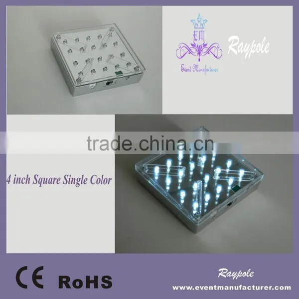 Battery Operated 4 Inch Square LED Centerpiece Light
