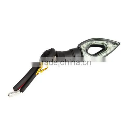 4pcs 12 SMD LED Mini Motorcycle Motorbike Turn Signal Indicators Amber Light + DOP-3X Flasher Relay photo-5