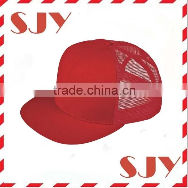 New Arrival Blank Flat Bill Snapback Mesh Trucker Cap photo-5