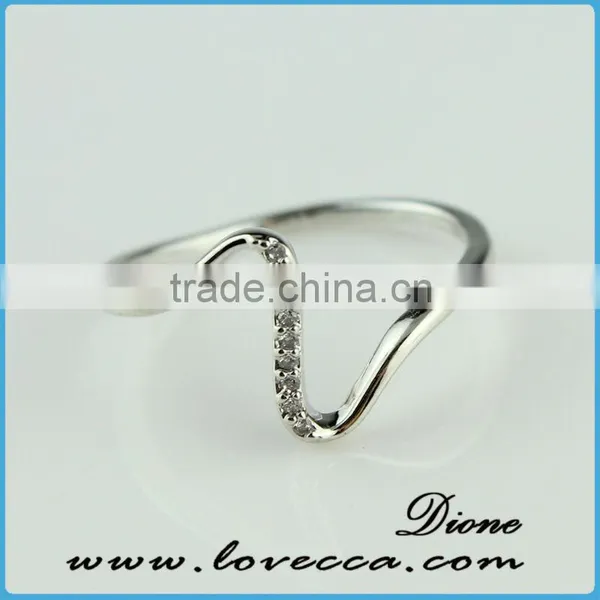 Wholesale Costume Jewelry Silver White Gold Zircon Ring Gold Plated photo-2