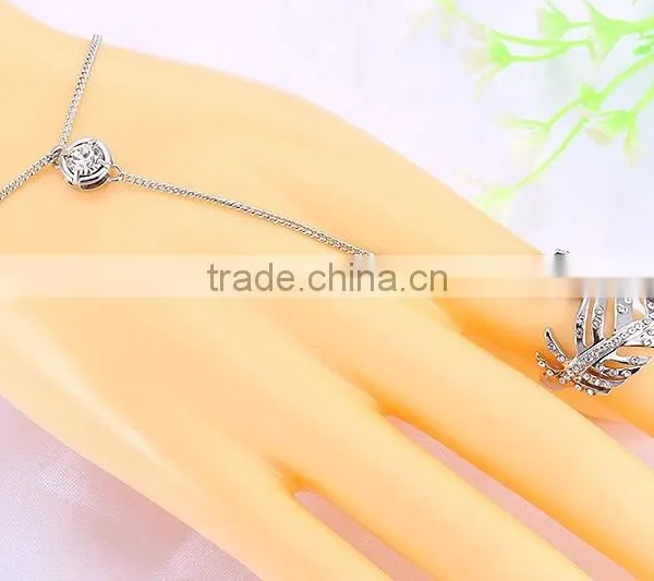 Stainless Steel Jewelry Feather Leaf Rings photo-3