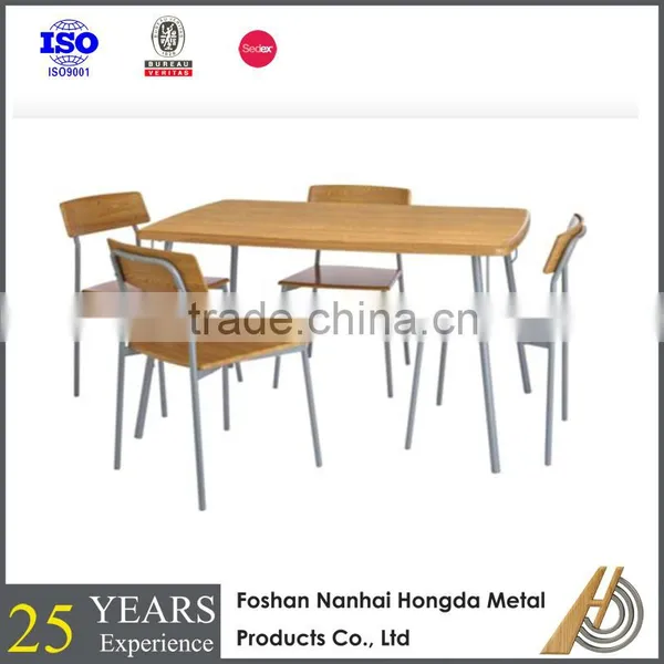 Cheap Wooden Dining Table With Metal Legs photo-3