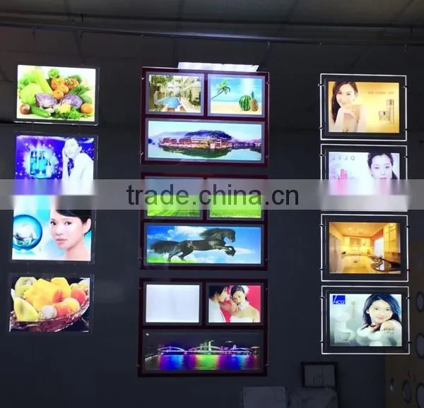 2016 New Products Cable Real Estate Light Signs Acrylic Photo Holder Light Box Wholesales