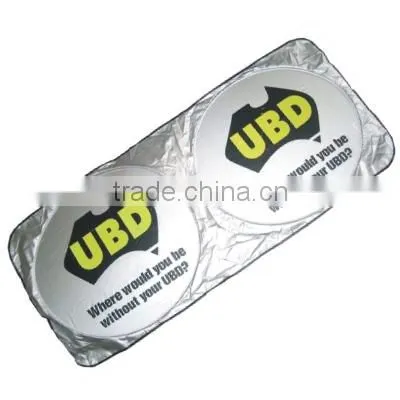 Customzied Logo Printed Polyester Silver Coating Car Sunshade