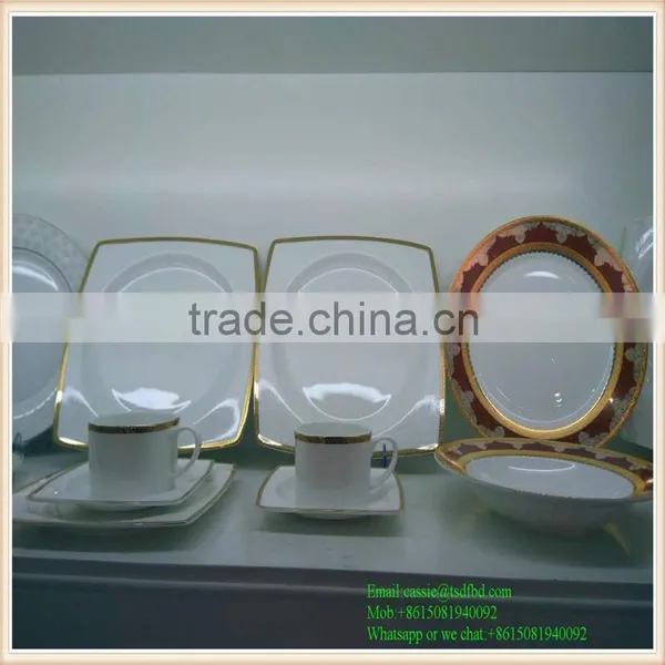 100pcs European Royal Luxury Fine Bone China Dinner Set photo-2