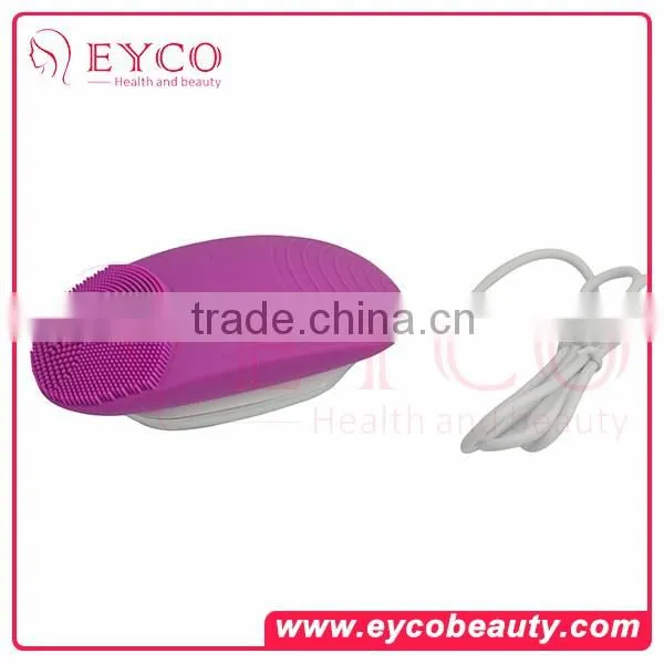 Electric Rechargeable Waterproof Silicone Facial Oil Cleansing Brush Massager photo-2
