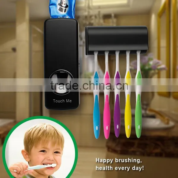 Hands Free Automatic Toothpaste Dispenser Toothbrush Squeezer Wall Mounted Kid's Toothbrush Holder photo-6