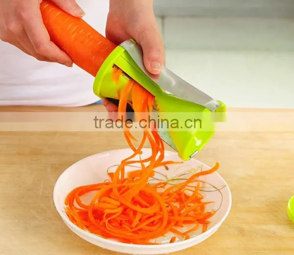2016 Easy Use Manual Grip Veggie Spaghetti Maker , Custom Logo Vegetable Spiral Slicer , Update Improved Spiralizer Dishwasher photo-3