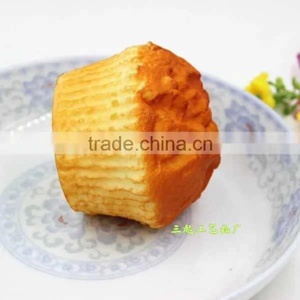 PU Lifelike Squishy Fake Puff Cake Artificial Bread Decoration Model Kitchen Toys Photography Props photo-3