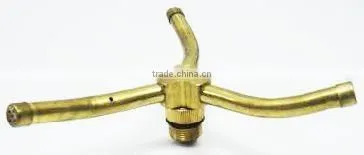 Rotary Brass 3-Arm Sprinkler With Triangle Metal Base For Lawn photo-3