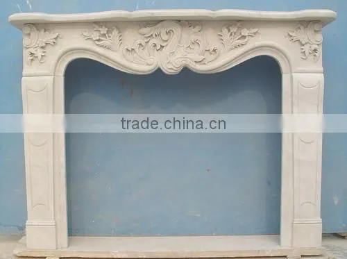 Cheap Modern White Marble Fireplace Mantel photo-3