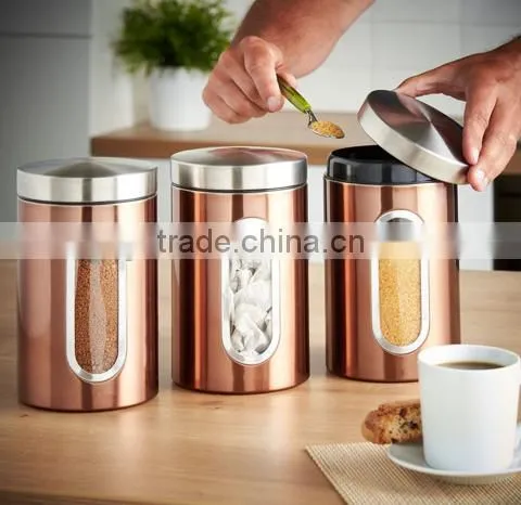 Brown Stainless Steel Kitchen Storage Jar photo-3