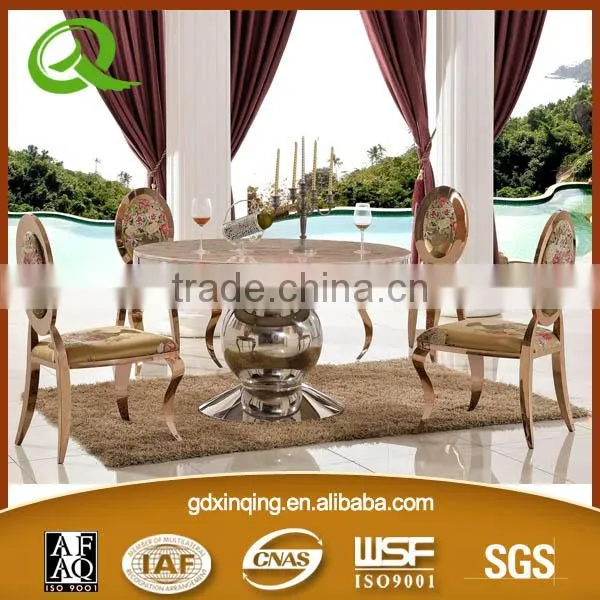 TH347 Modern Design Round Tempered Glass Dining Room Table photo-3