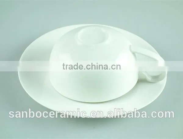 Ceramic Porcelain White Cup Saucer Set, Bulk Tea Cups and Saucers Cheap, Coffee Cup and Saucer photo-3