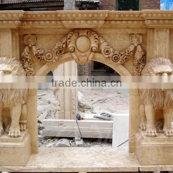 New Design Lion Head Fireplace Mantel for Wholesales photo-5