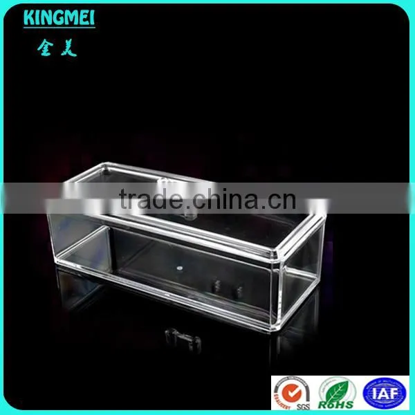 Mini Clear Acrylic Makeup Rectangle Storage Box With Lid photo-2